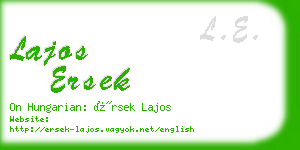 lajos ersek business card